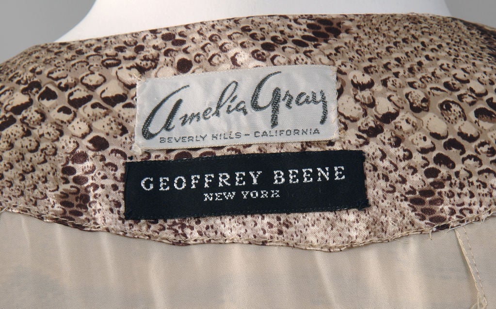 Geoffrey Beene Snakeskin Patterned Dress 3