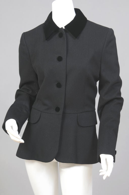 Christain Dior Haute Couture Black Wool Jacket 4