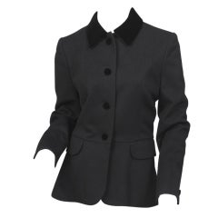 Christain Dior Haute Couture Black Wool Jacket