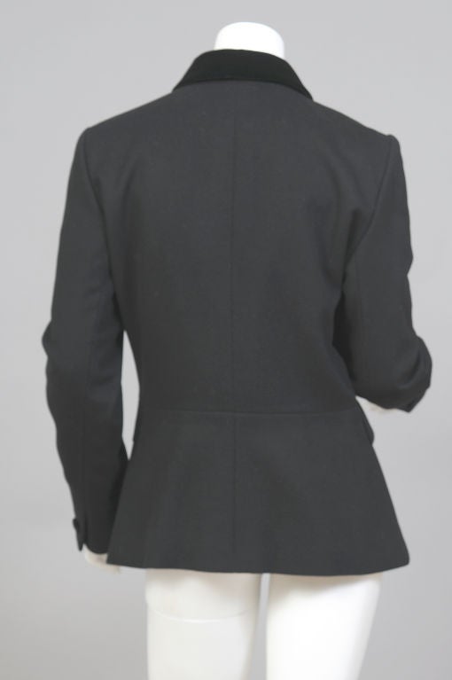 Christain Dior Haute Couture Black Wool Jacket 2