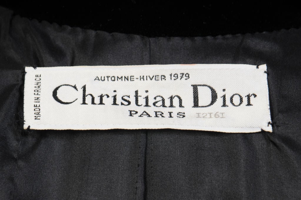 Christain Dior Haute Couture Black Wool Jacket 3