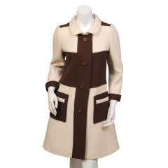 Vintage Courreges Color Block Coat