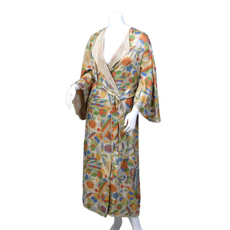 Japanese Art Deco Dressing Gown at 1stdibs