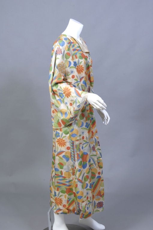 Japanese Art Deco Dressing Gown 2