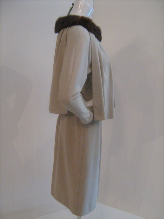 Cape Dress - Tan