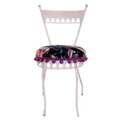 Custom Emilio Pucci Velvet Seat Cushion Chair