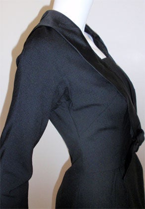 Vestido de cóctel negro de los años 50 Don Loper, Winona Ryder Talla 2-4 en venta 2