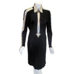 Vintage Chloe couture evening dress attributed to Karl Lagerfeld, 1980s