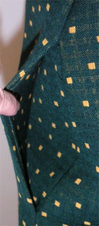 GALANOS, ensemble di due pezzi con gonna in lana verde, circa anni '70 in vendita 5