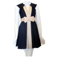 Vintage Geoffrey Beene Blue Baby Doll Dress, Circa 1960's