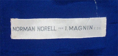 1960's Norman Norell Royal Blue Wool w. Self-Belt and Button Detail Day ...