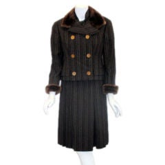 Vintage Pierre Balman Couture two-piece dress and jacket ensemble