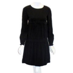 Pierre Cardin Black Rayon Cocktail Dress, Circa 1960s 9