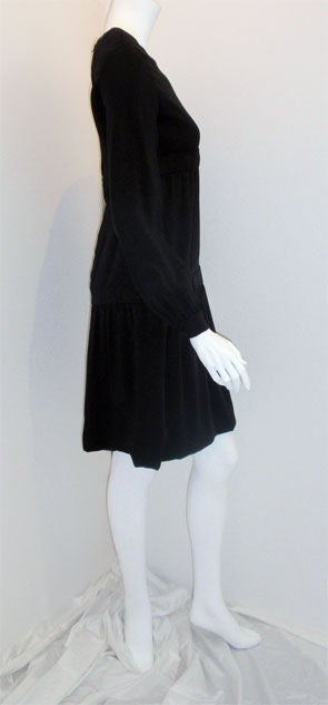 Pierre Cardin Black Rayon Cocktail Dress, Circa 1960s For Sale at ...