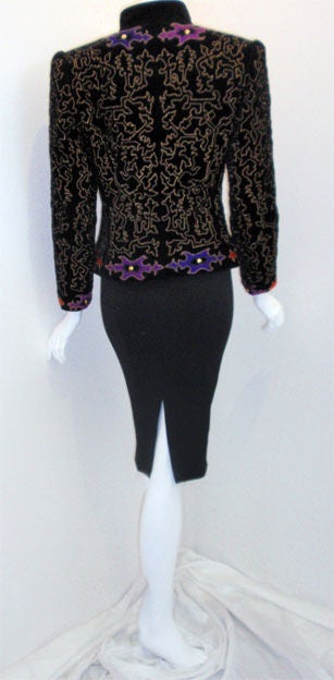 Popular items for black velvet jacket on Etsy