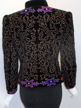 Yves Saint Laurent Velvet Evening Jacket with Gold embroidery 1