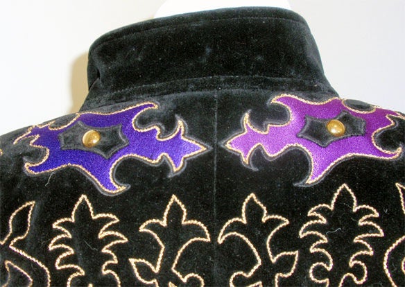 Yves Saint Laurent Velvet Evening Jacket with Gold embroidery 3