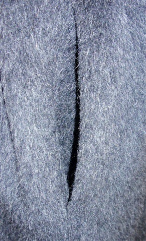 Patrick Kelly Charcoal Wool and Mohair Ladies Coat Circa 1980s 4