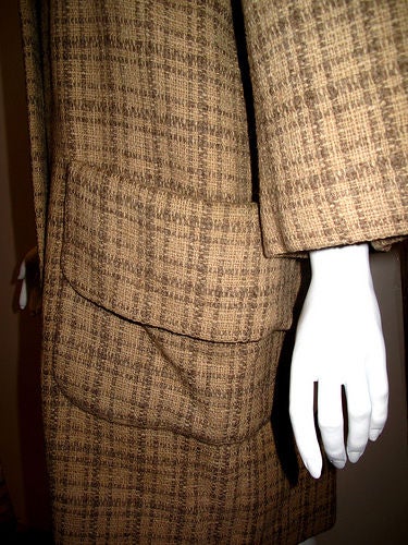 Christian Dior oatmeal colored day coat, Circa late 1950s 1