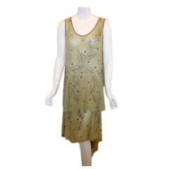 Lcyse Berchon Paris, French Circa 1920s hand-beaded Dress