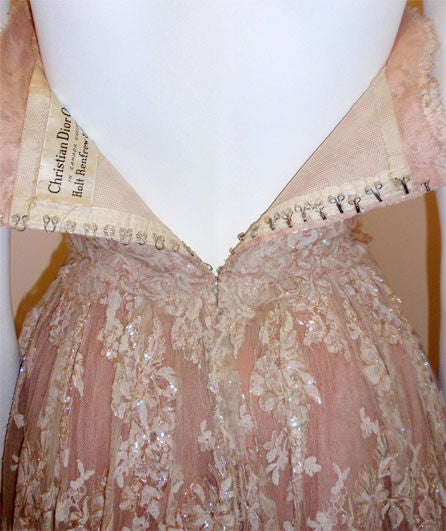 Christian Dior, for Holt Renfrew, Circa 1950s, Pink Lace Dress 3