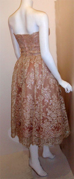 Women's Christian Dior, for Holt Renfrew, Circa 1950s, Pink Lace Dress