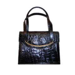 Bellesto Crocodile Handbag, Circa 1960's 4
