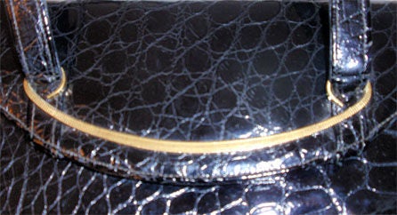 Bellesto Crocodile Handbag, Circa 1960's For Sale 4