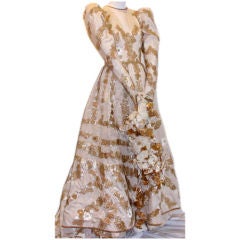 Vintage Yves Saint Laurent  couture 'Wedding Gown', circa 1980s