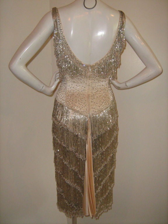 Brooks Beautiful beaded 2 piece Ivory Evening Gown 4
