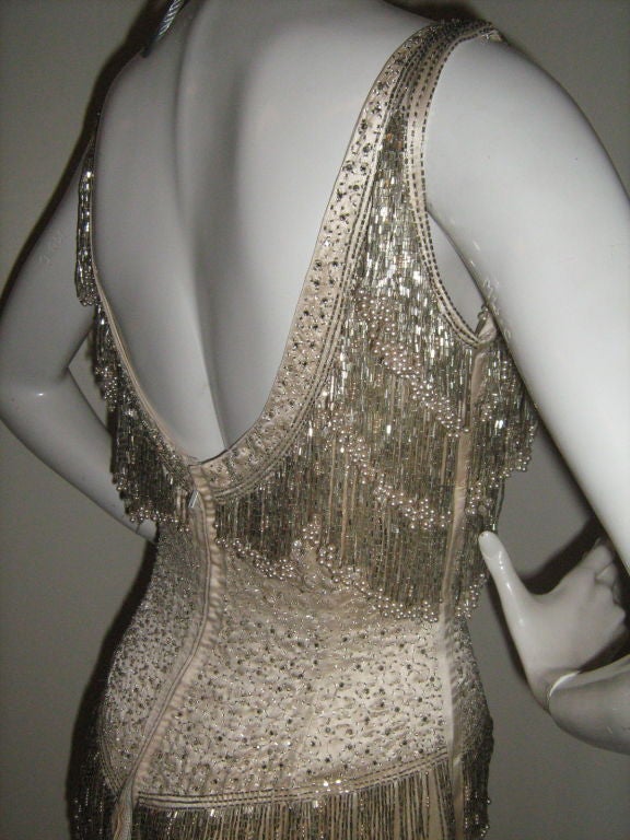 Brooks Beautiful beaded 2 piece Ivory Evening Gown 3