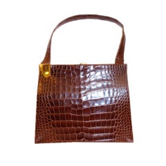 Vintage Koret Brown Alligator Handbag