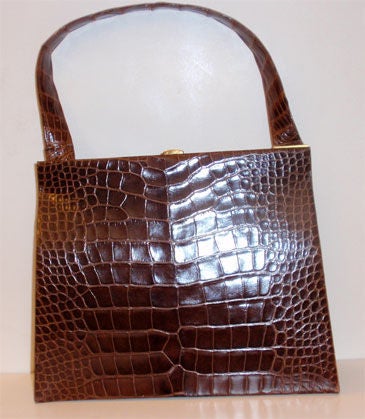 Koret Brown Alligator Handbag 4