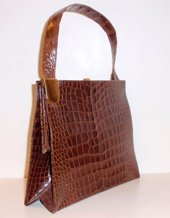 Koret Brown Alligator Handbag 1
