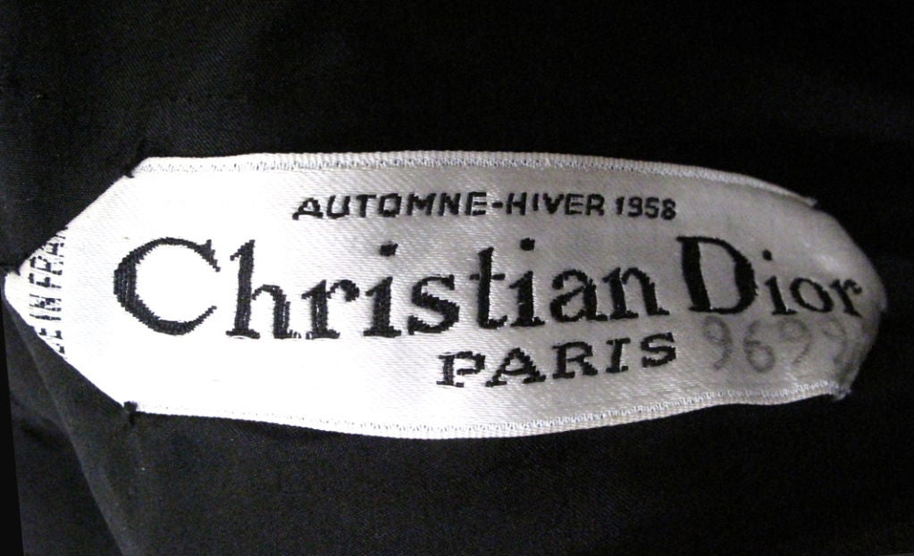Christian Dior, Circa 1958, Attributed to Yves Saint Laurent In Excellent Condition In Los Angeles, CA