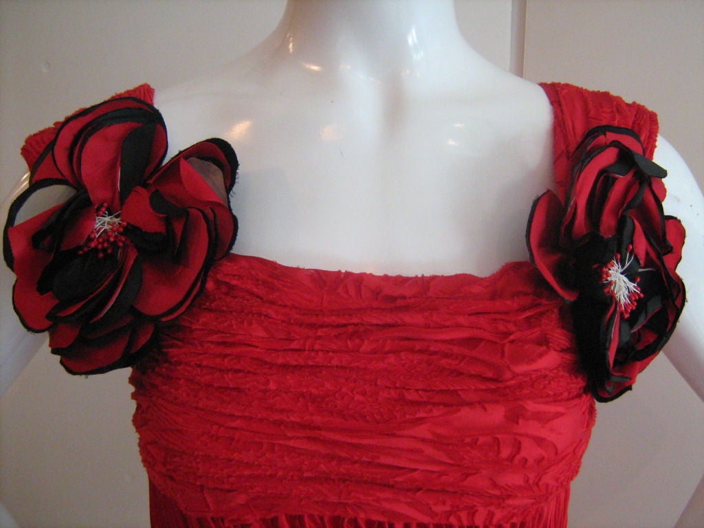 Robe de flamenco à manches larges rouges Maggy en vente 2