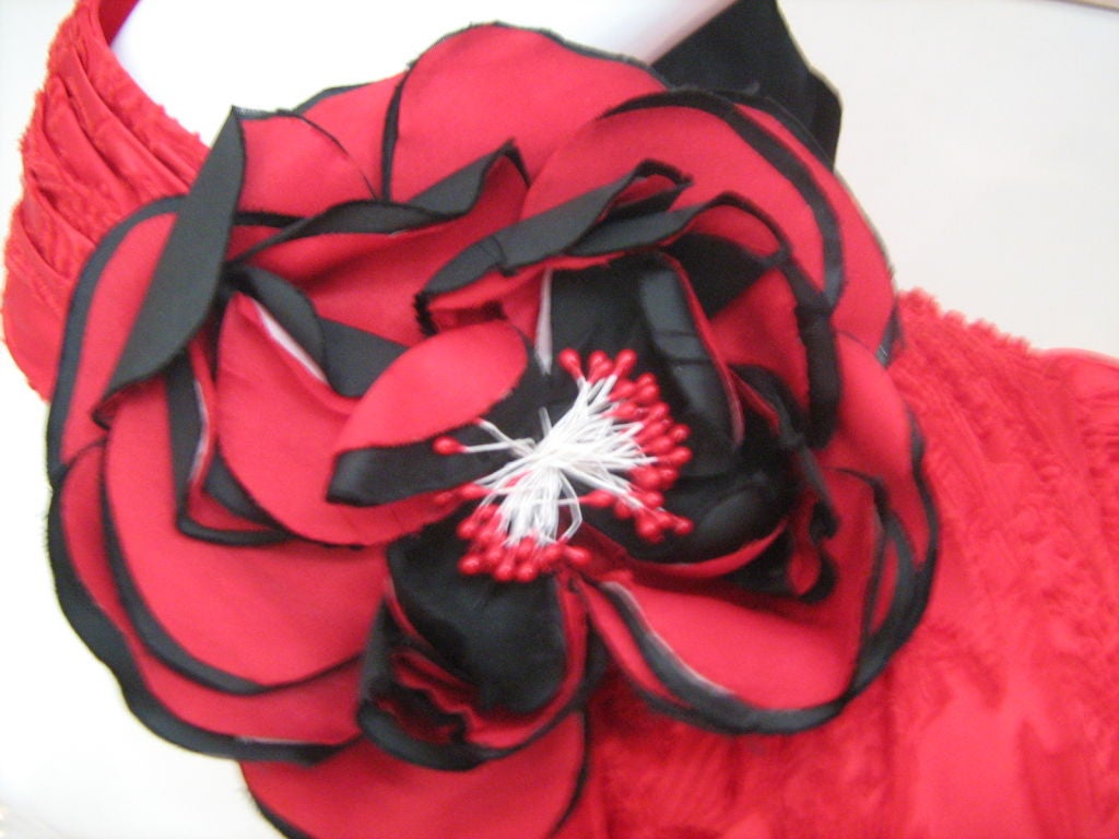 Robe de flamenco à manches larges rouges Maggy en vente 3