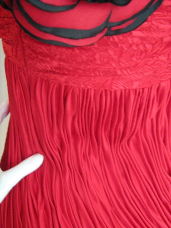 Robe de flamenco à manches larges rouges Maggy en vente 1
