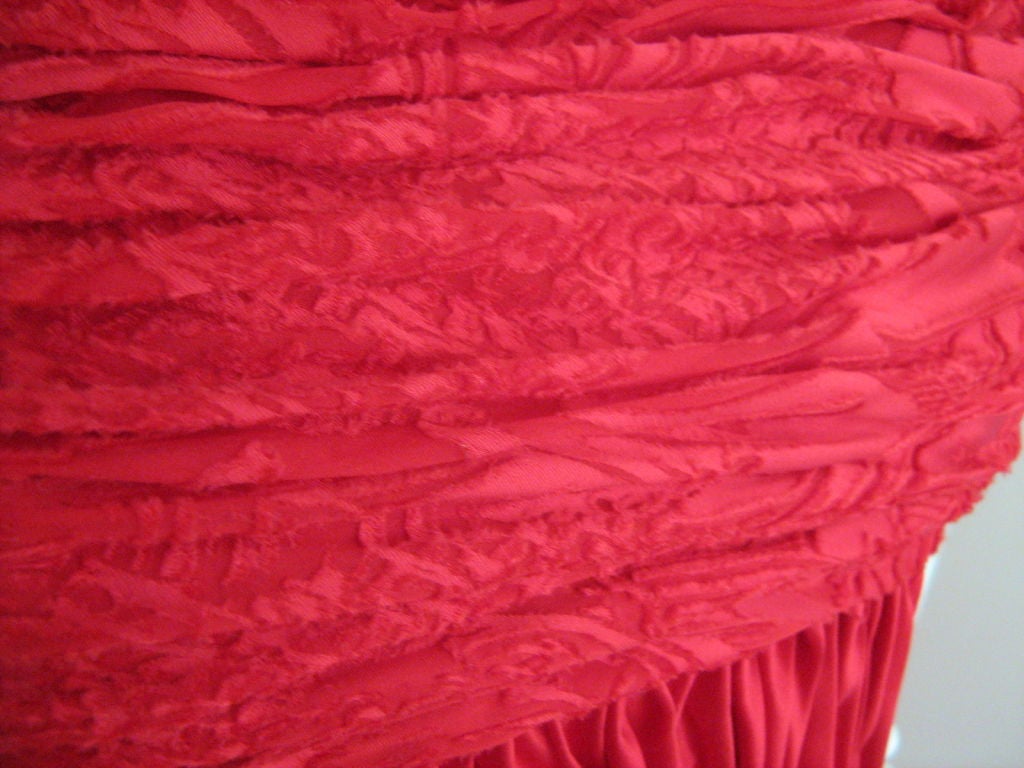 Robe de flamenco à manches larges rouges Maggy en vente 4