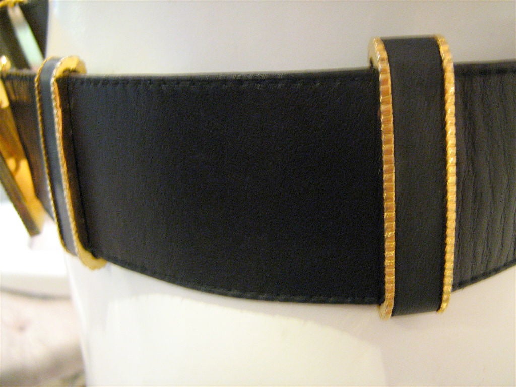 Chanel Black Large Logo Belt 1