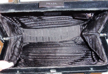 Prada Dark Brown Alligator Embossed Handbag, Circa 1990 6