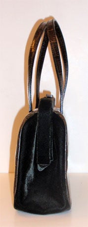 Prada Dark Brown Alligator Embossed Handbag, Circa 1990 2