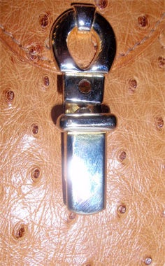 Marquesa Tan Ostrich Handbag, Circa 1960 5