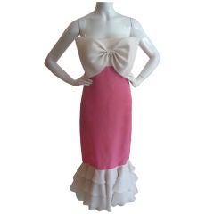 Creeds pink and bow Bodice gown