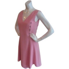 Versace Pink Wool Crepe Day Dress