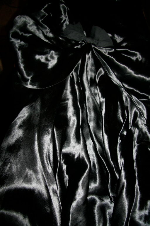 Madeleine Vionnet Black Back Crepe Satin Gown 3