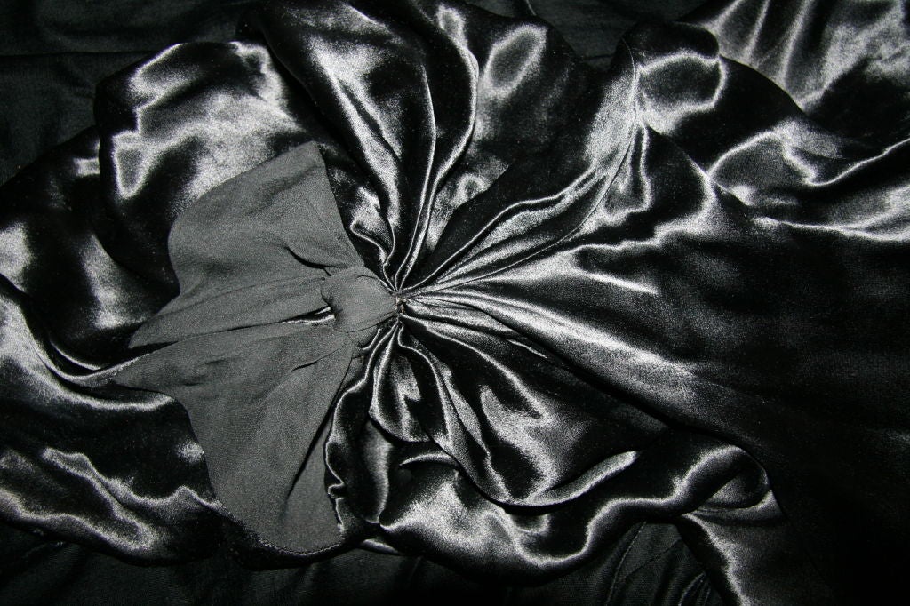 Madeleine Vionnet Black Back Crepe Satin Gown 2