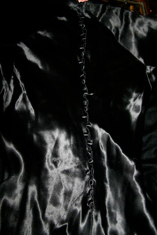 Madeleine Vionnet Black Back Crepe Satin Gown 4