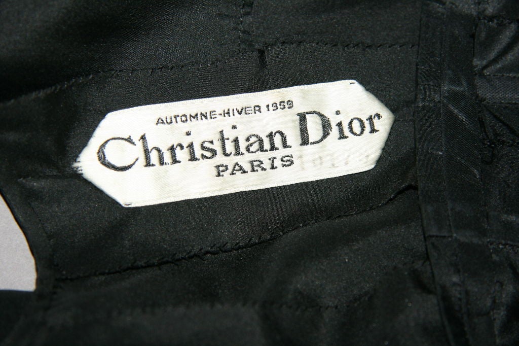 YSL for Christian Dior Black Silk Tafetta Tiered Cocktail Dress For Sale 6