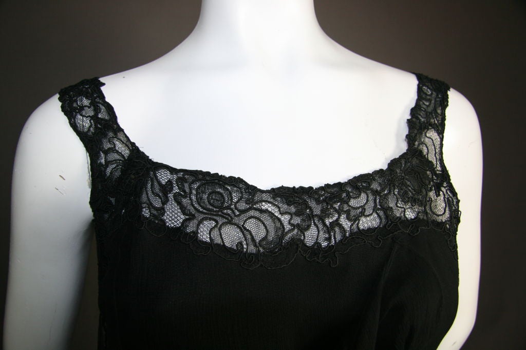 1930s CHANEL Black Silk Soufflé Gown 2